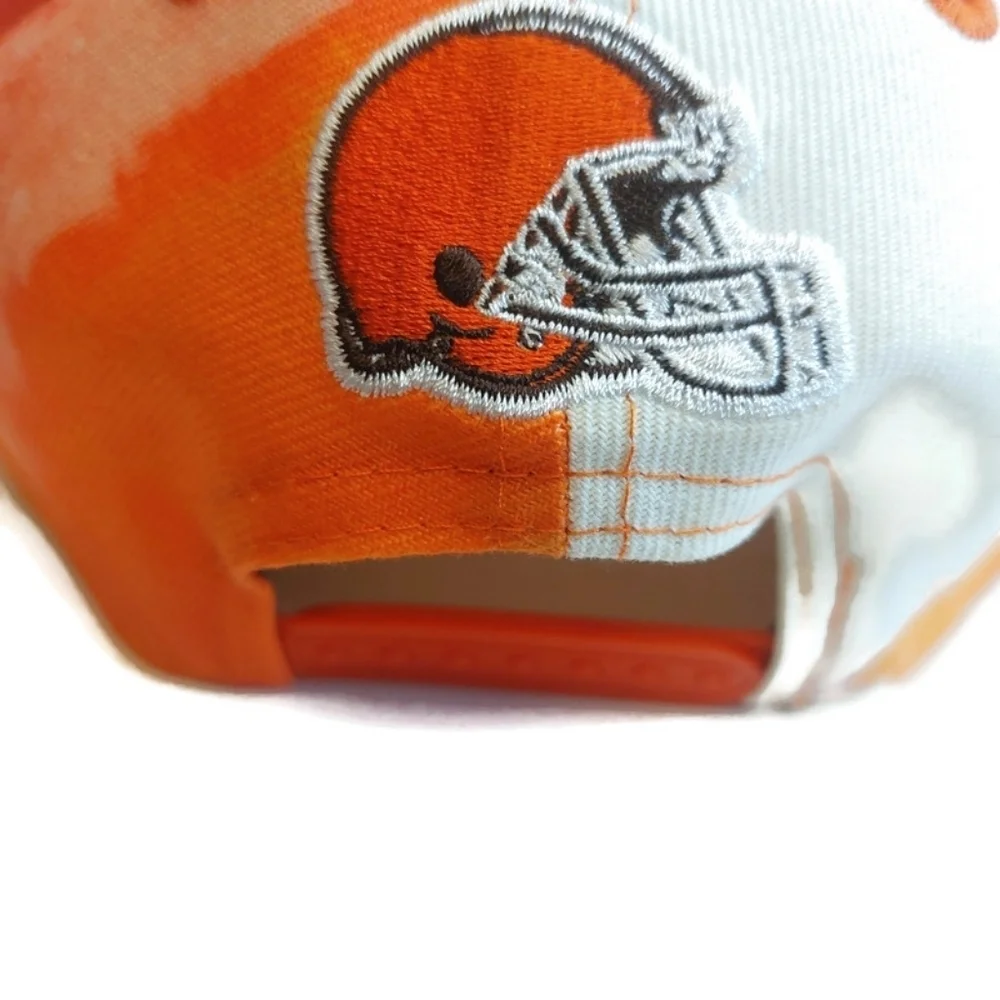 9FIFTY New Era Cleveland Browns Snapback Hat Cap Sideline Ink Dye Orange